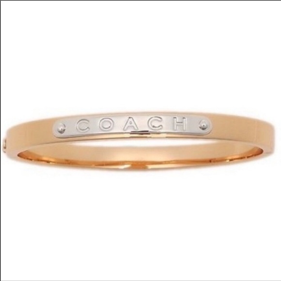 Coach Gold / Silver Hinged Bangle Bracelet - Picture 6 of 6